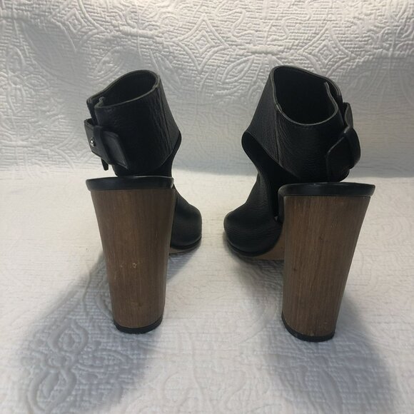 Vince Sandals Genuine Leather Open-Toe Block Heel Adjustable Strap Size 8.5M - Picture 6 of 12